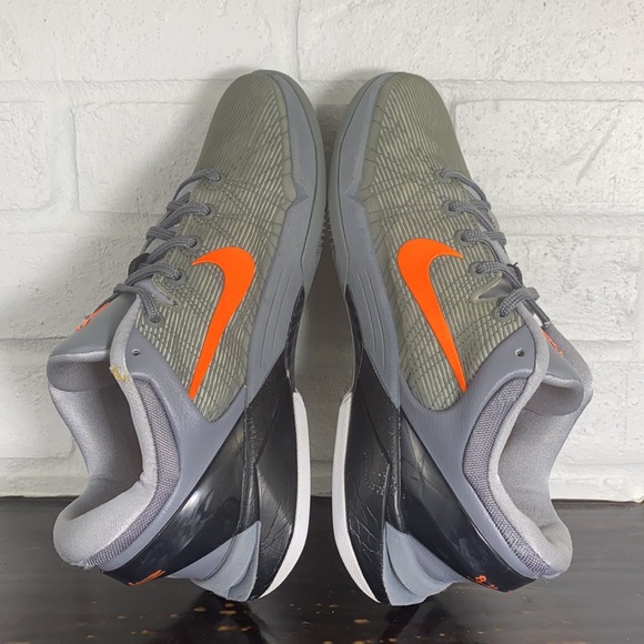 Rare 2012 Nike Zoom Kobe Vii 7 System Wolf Grey Orange Black Protro - Picture 8 of 13